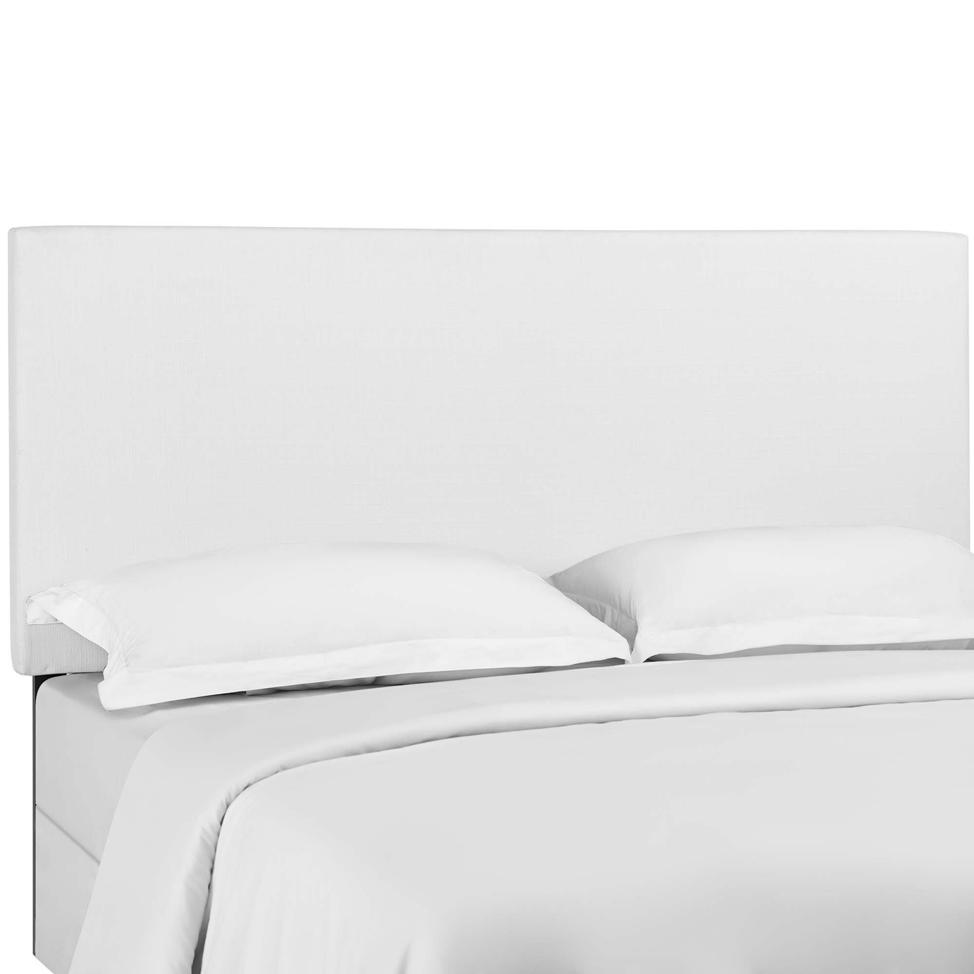 Taylor Upholstered Linen Fabric King and California King Headboard by Modway - White