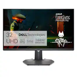 Dell - G3223Q Gaming Monitor - 32-Inch 4K Ultra UHD (3840x2160), 144Hz 1Ms Display, AMD FreeSync+NVIDIA G-SYNC Compatible,
