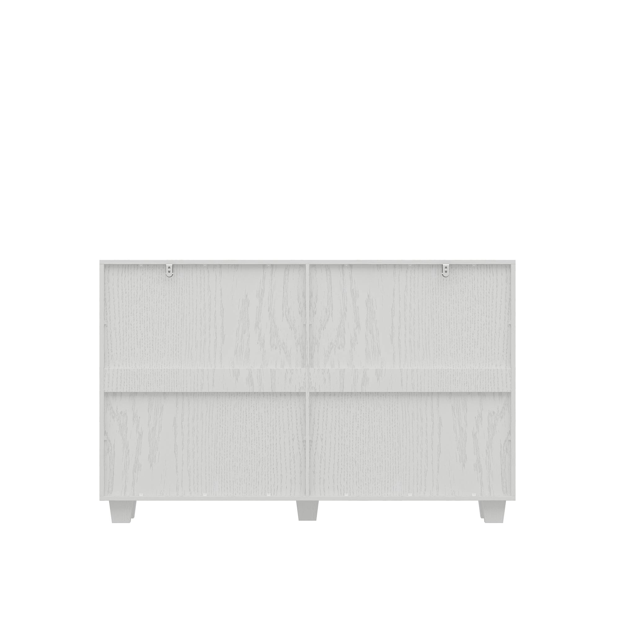 Back. Famapy - Famapy 6 - Drawer Dresser: Modern Minimalist Storage for Multi - Scenes - White.