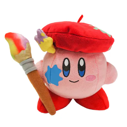 Front. Little Buddy - Kirby Artist 5 Inch Collector Plush - Pink.