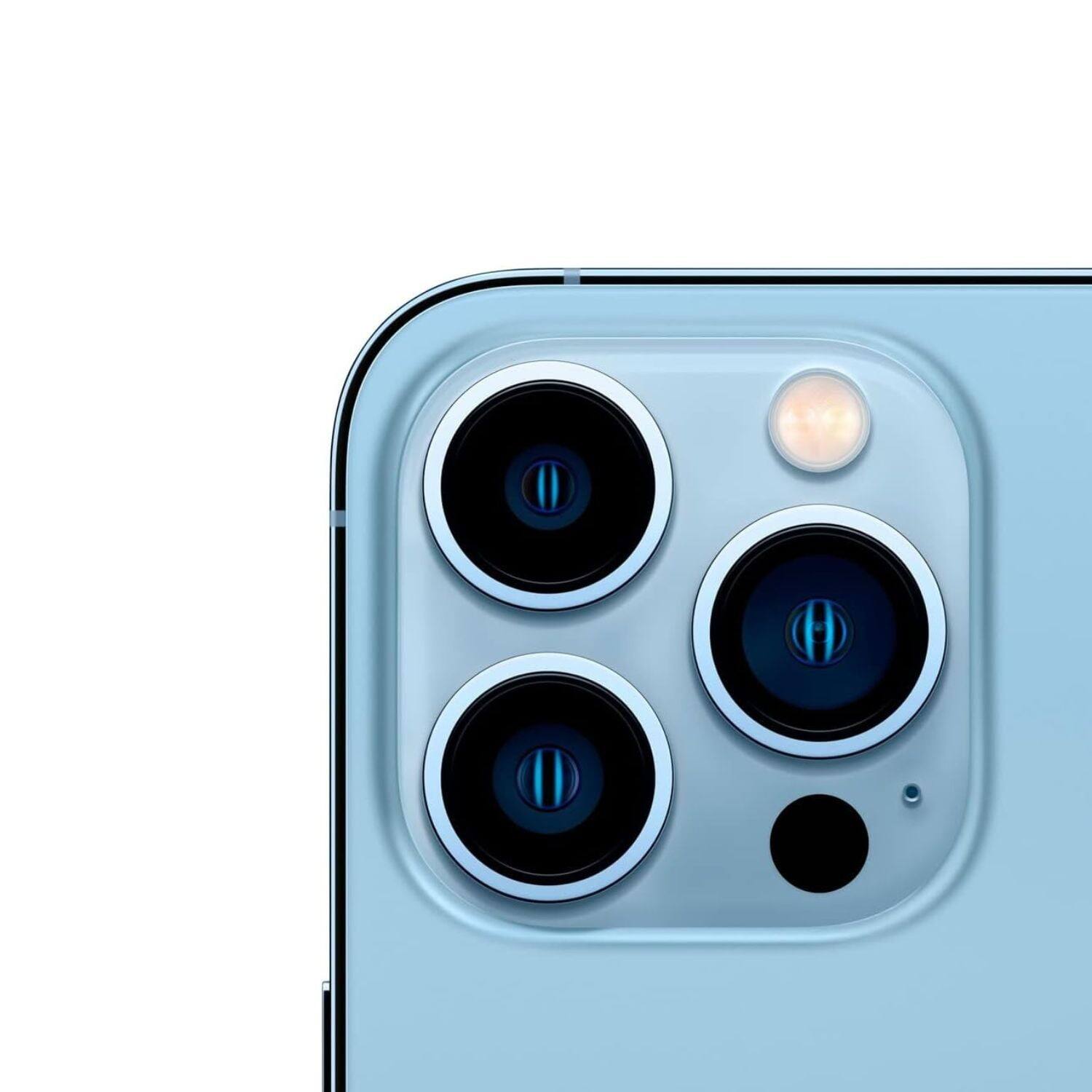 Apple - Refurbished Excellent - iPhone 13 Pro A2483 (Fully Unlocked) 128GB Bundle with Pre-Installed Tempered Glass - Sierra Blue