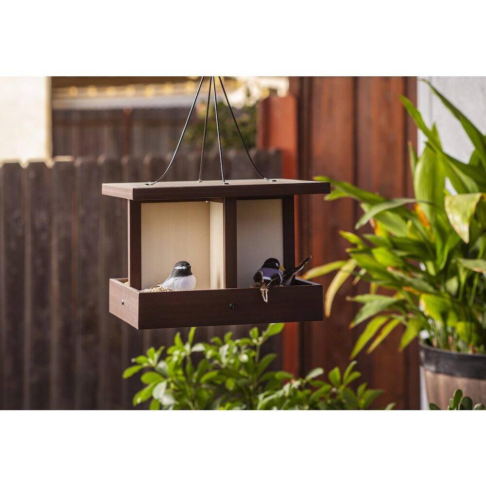 Angle. New Age Pet - ECOFLEX Feathered Friends Beak Buffet Bird Feeder - RHBSQ41-09.