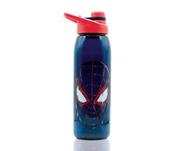Marvel - Spider-Man Miles Morales Plastic Water Bottle | Holds 28 Ounces - Blue