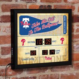 Evergreen Enterprises - 15" x 19" Bluetooth Scoreboard Wall Clock - Brown