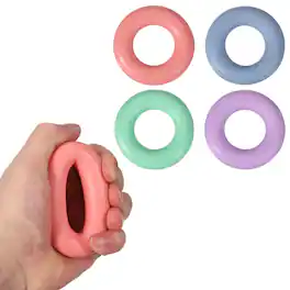 Unique Bargains - 4pcs Set 2.8" 30-60LB Pro Hand Gripper - Durable Non-Slip Exercise for Athletes, Rock Climbing, Workout & Fitness - Orange, Green, Purple, Blue