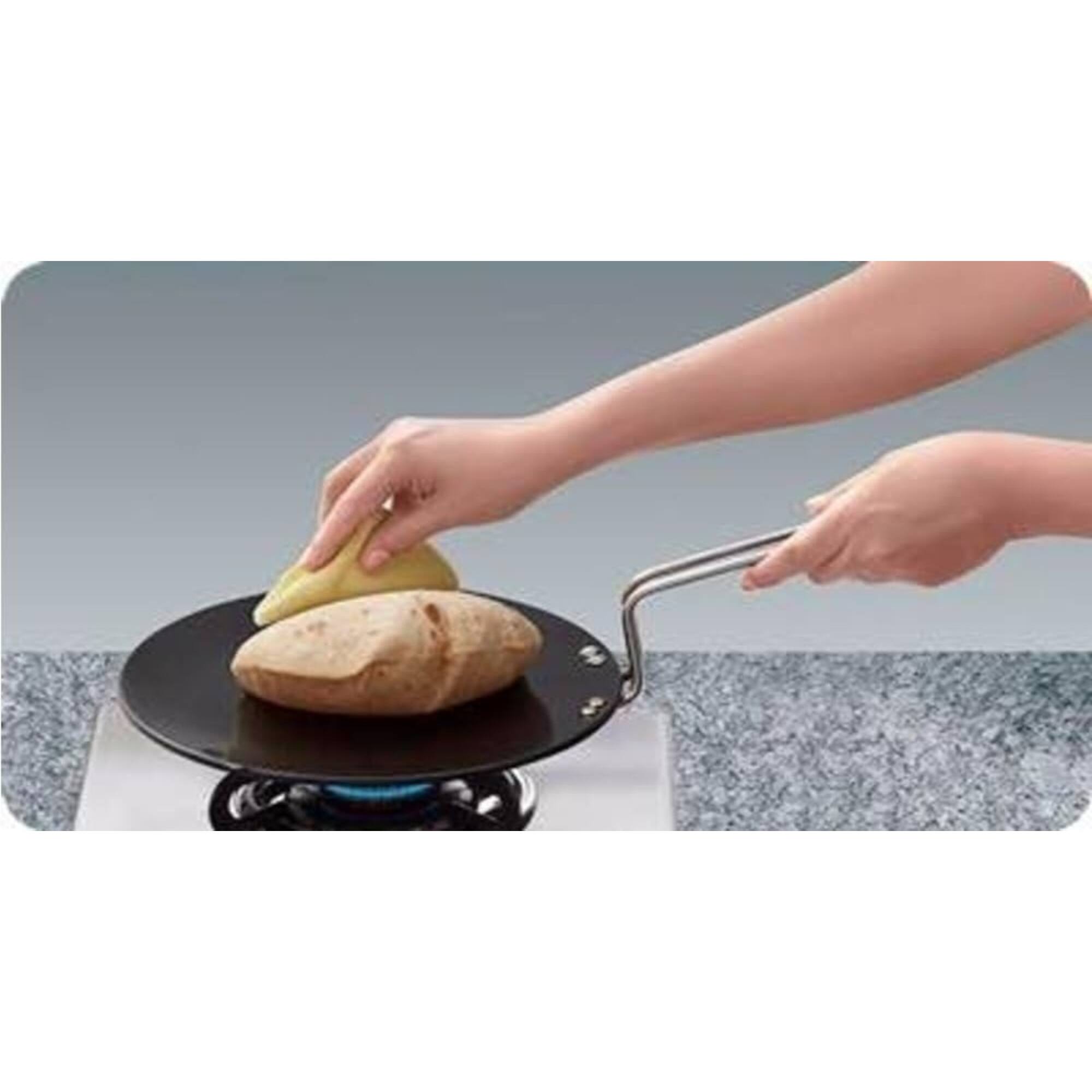 Alt View 2. Hawkins - Hawkins IART26 Black 26cm Iron Roti Tava Griddle - Black.