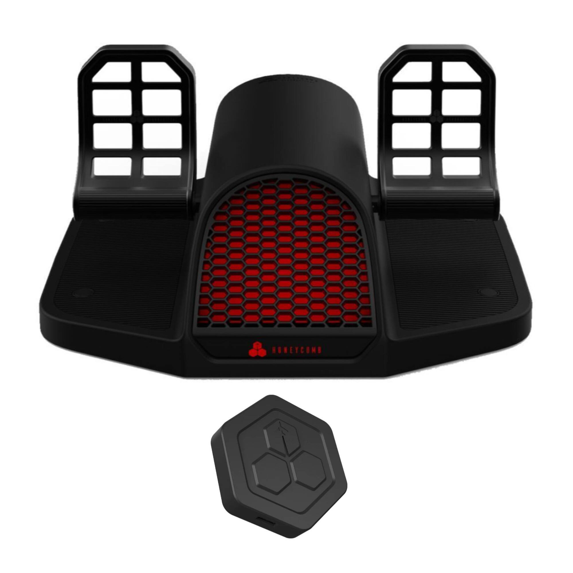Angle. Honeycomb Aeronautical - Honeycomb Aeronautical Charlie Rudder Pedals Bundle with Xbox Hub - Black.