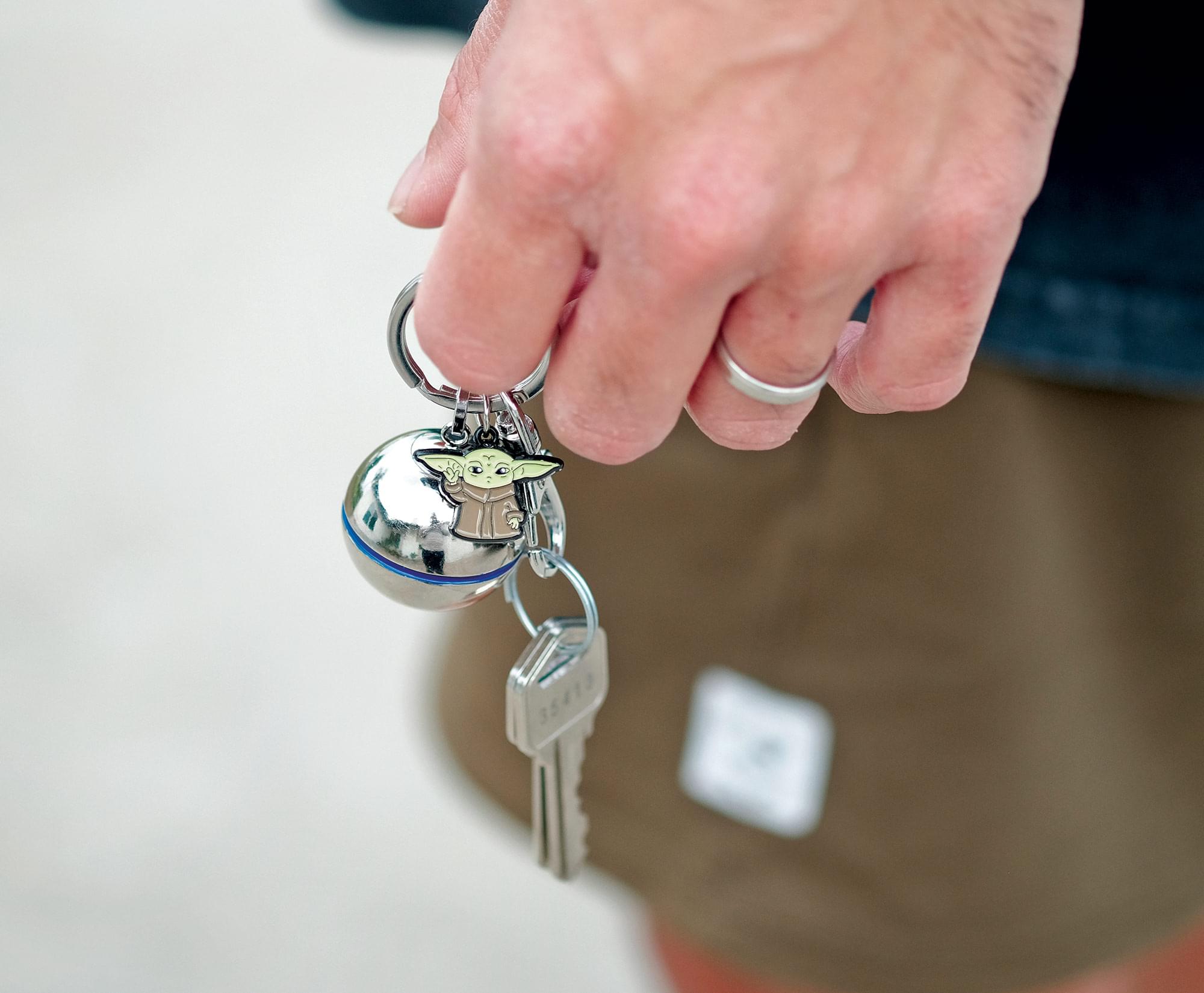 Alt View 10. SalesOne LLC - Star Wars: The Mandalorian Razor Crest 3D Shifter Knob with Grogu Keychain - Silver.
