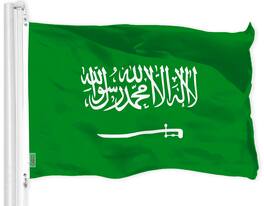 G128 - Saudi Arabia Flag 3x5 ft Printed Polyester with Brass Grommets - Assorted Colors