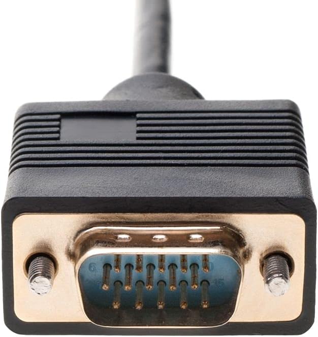 Left. Cables Direct Online - SVGA VGA Male to Male Cable – 30ft, HD15 1080p Monitor Projector Video Cord with Gold-Plated Connectors - Black.
