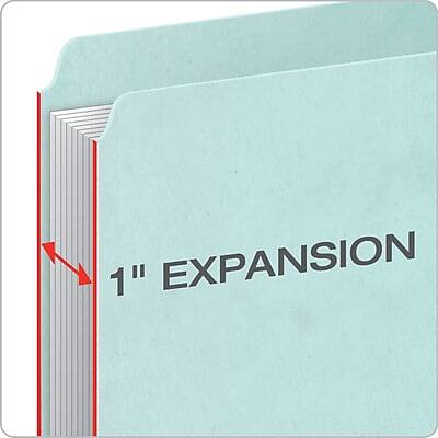 Alt View 2. Pendaflex - Pendaflex Recycled Heavy Duty Pressboard File Folder, 1/3-Cut Tab, 1" Expansion, Letter Size, Blue, 25/Box (9200T 1/3) - Blue.