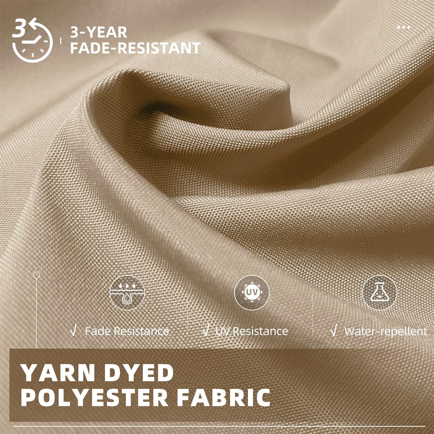 3-YEAR FADE-RESISTANT

YARN DYED POLYESTER FABRIC

- Fade Resistance
- UV Resistance
- Water-repellent