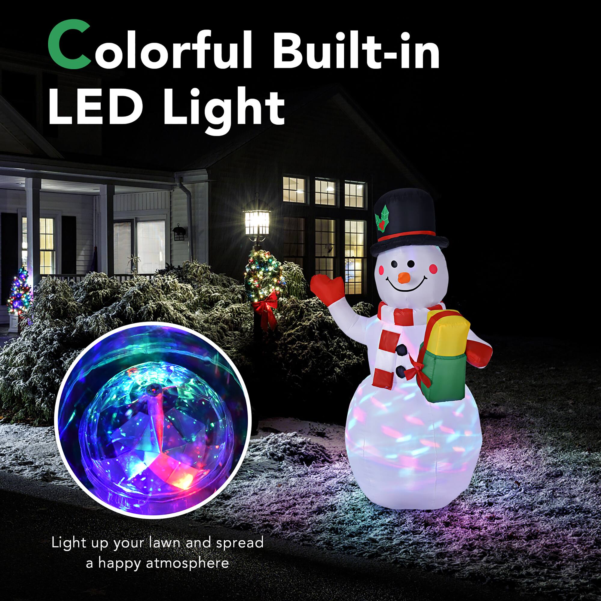 Colorful Built-in LED Light: Light up your lawn and spread a happy atmosphere.