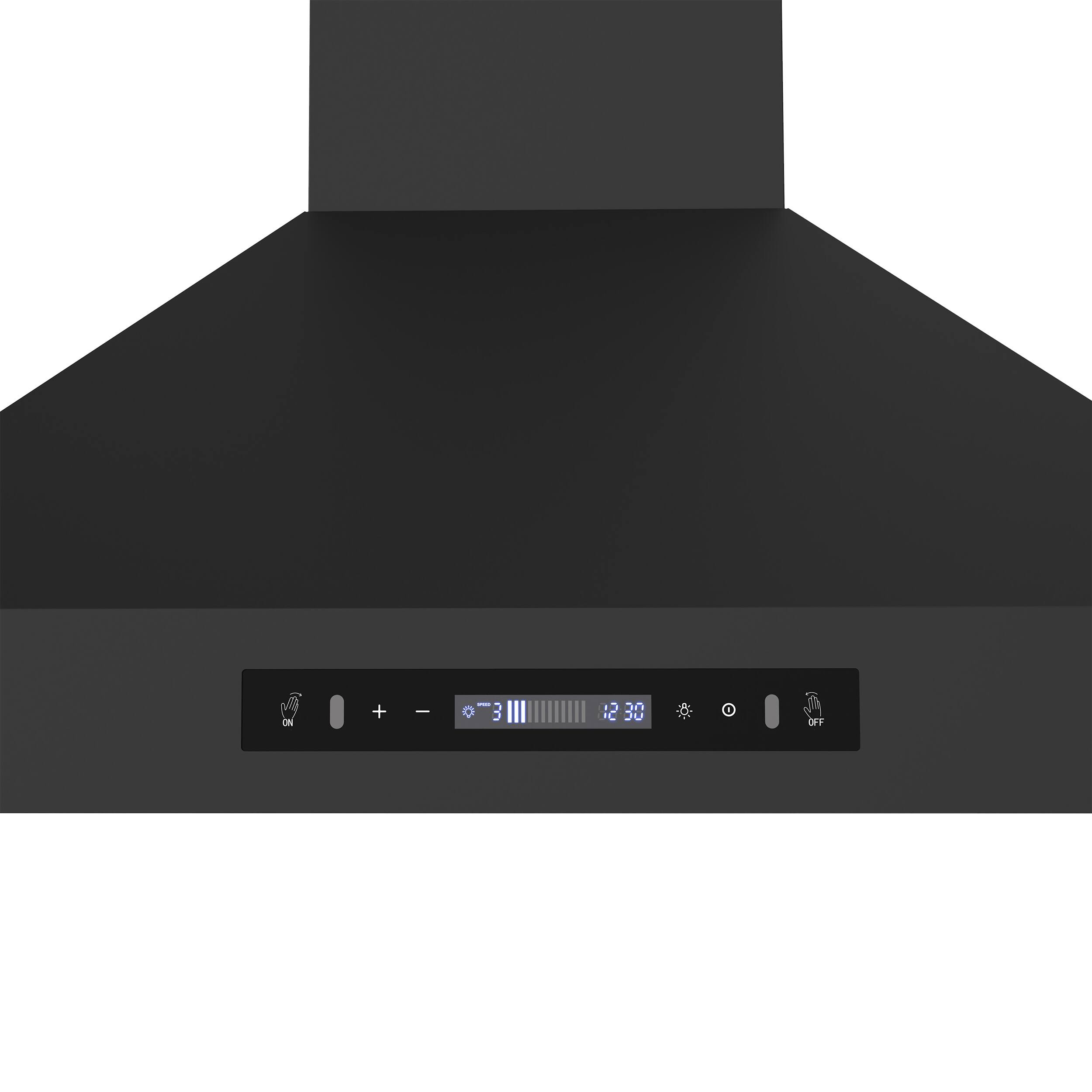 Alt View 2. Forno Appliances - Venezia 36" Wall-Mounted Range Hood with Touch Controls and Baffle Filters - Black.