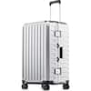 Front. LUGGEX - LUGGEX 24 Inch Hardside Zipperless PC Luggage 8010S Aluminum Frame - ZX-Core - silver.