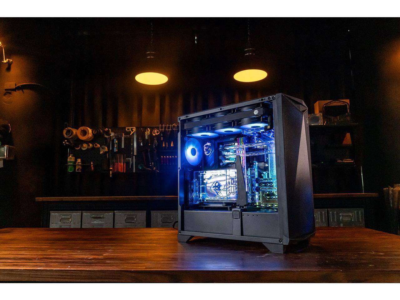 Alt View 1. MSI - MSI MPG GUNGNIR 300R AIRFLOW, 2xUSB 3.2 Gen1, 1xUSB 3.2 Gen2 Type-C, 4x120mm ARGB Fan, Tempered Glass, Black - Black.