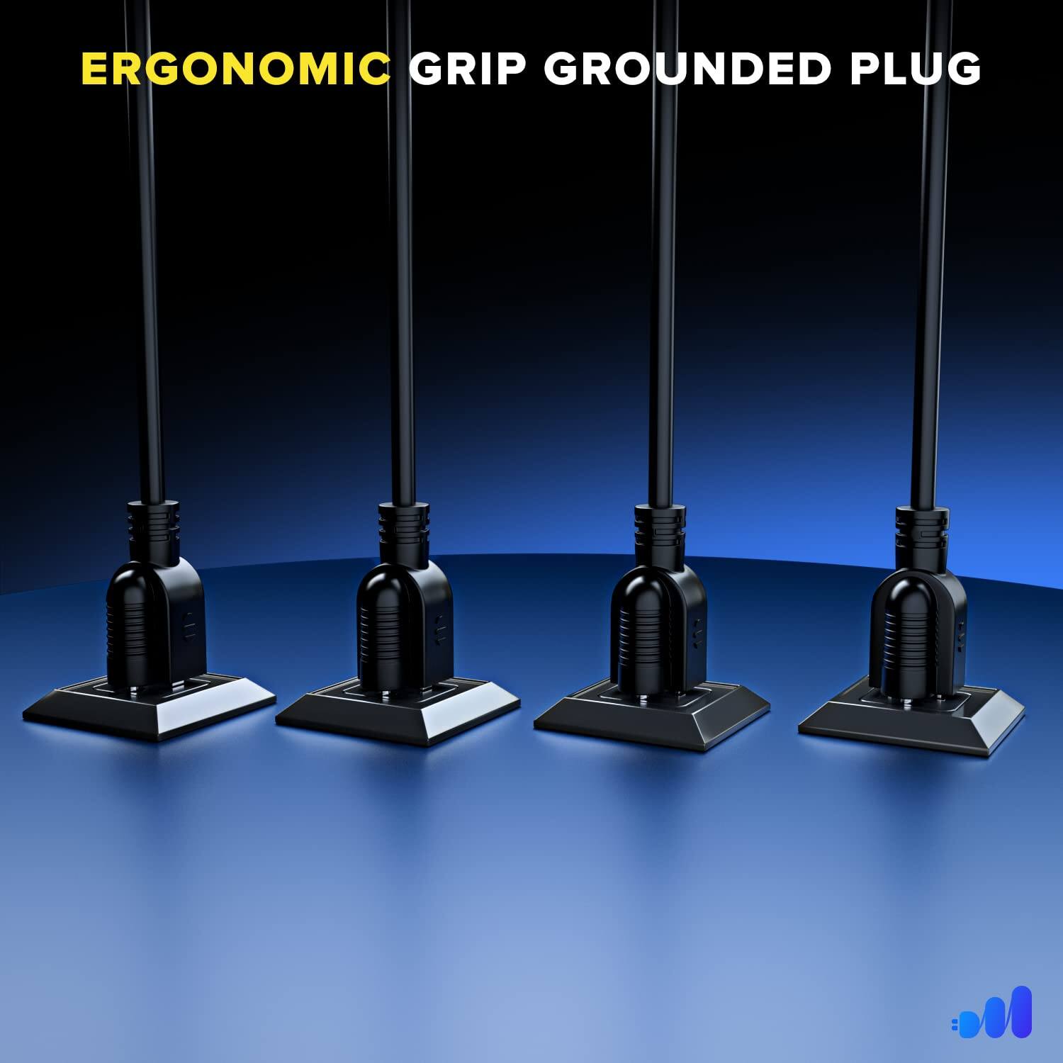 ERGONOMIC GRIP GROUNDED PLUG