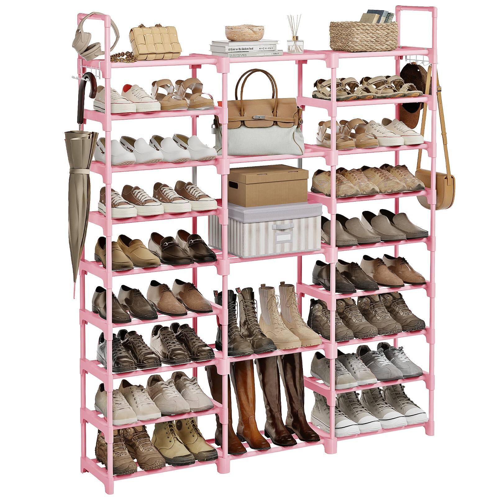 Reds Spade WOWLIVE 9 Tiers Shoe Rack Storage Organizer Closet 50 55 ...