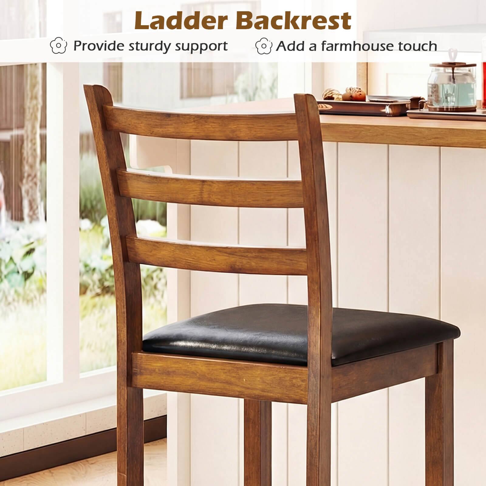 Ladder Backrest  
- Provide sturdy support  
- Add a farmhouse touch
