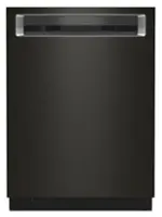 KitchenAid - Top Control Built-In Dishwasher with Stainless Steel Tub, FreeFlex Third Rack, LED Interior Lighting, 44dBA - Black Stainless Steel - Front_Zoom