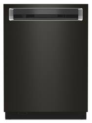 KitchenAid - 24" Top Control Built-In Stainless Steel Tub Dishwasher with 3rd Rack, LED Interior Lighting, 44 dBA - Black Stainless Steel - Front_Zoom