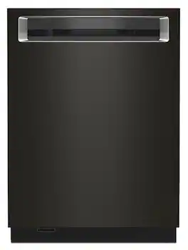 KitchenAid - 24" Top Control Built-In Stainless Steel Tub Dishwasher with 3rd Rack, LED Interior Lighting, 44 dBA - Black Stainless Steel