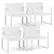 Front. Costway - Patio Chairs Set of 4 Weather-resistant Plastic Outdoor Armchairs - White.
