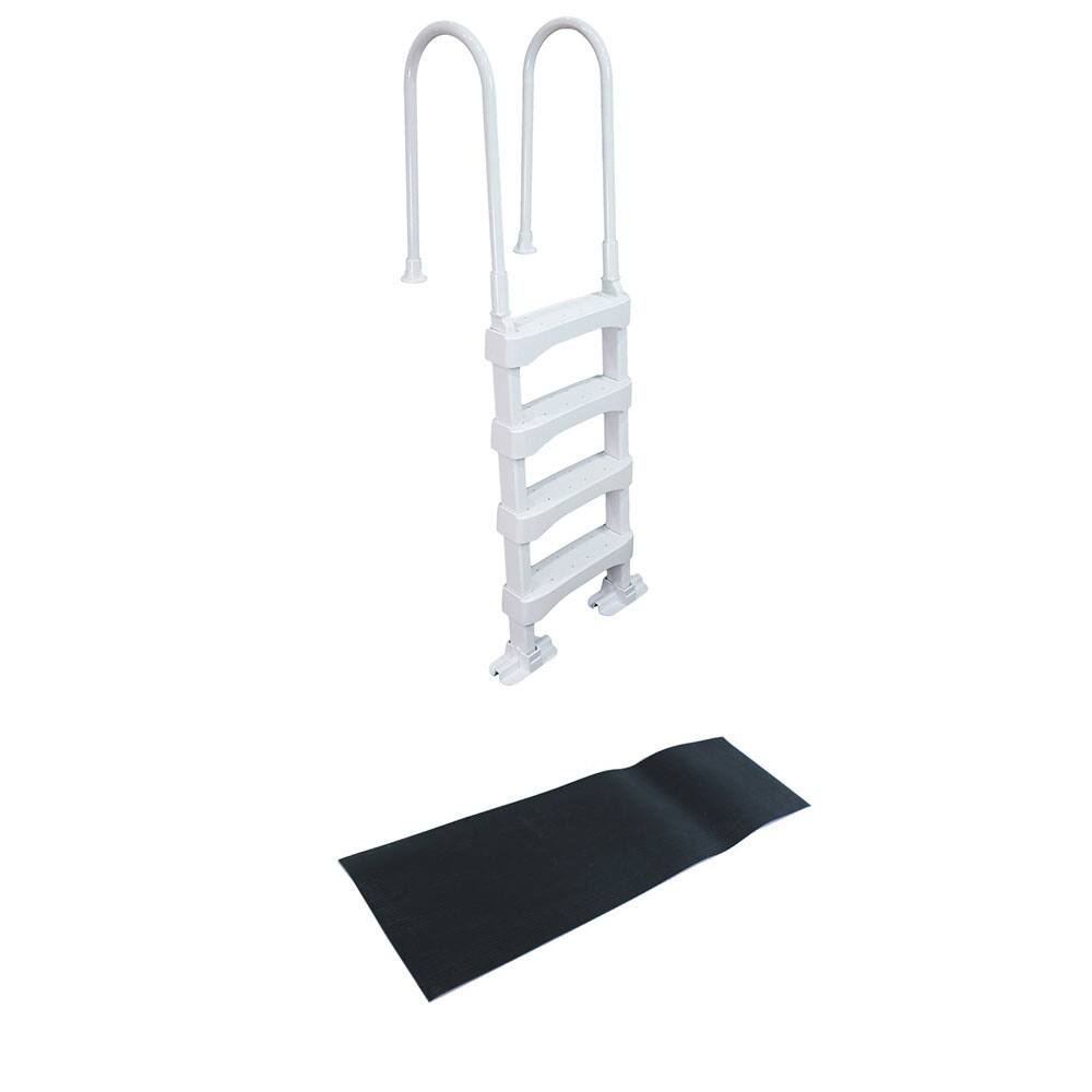 Vinyl Works - 4 Step Ladder for 60 Inch Pool Walls w/ Swimming Pool Ladder Mat - White price history on PriceWatchPro