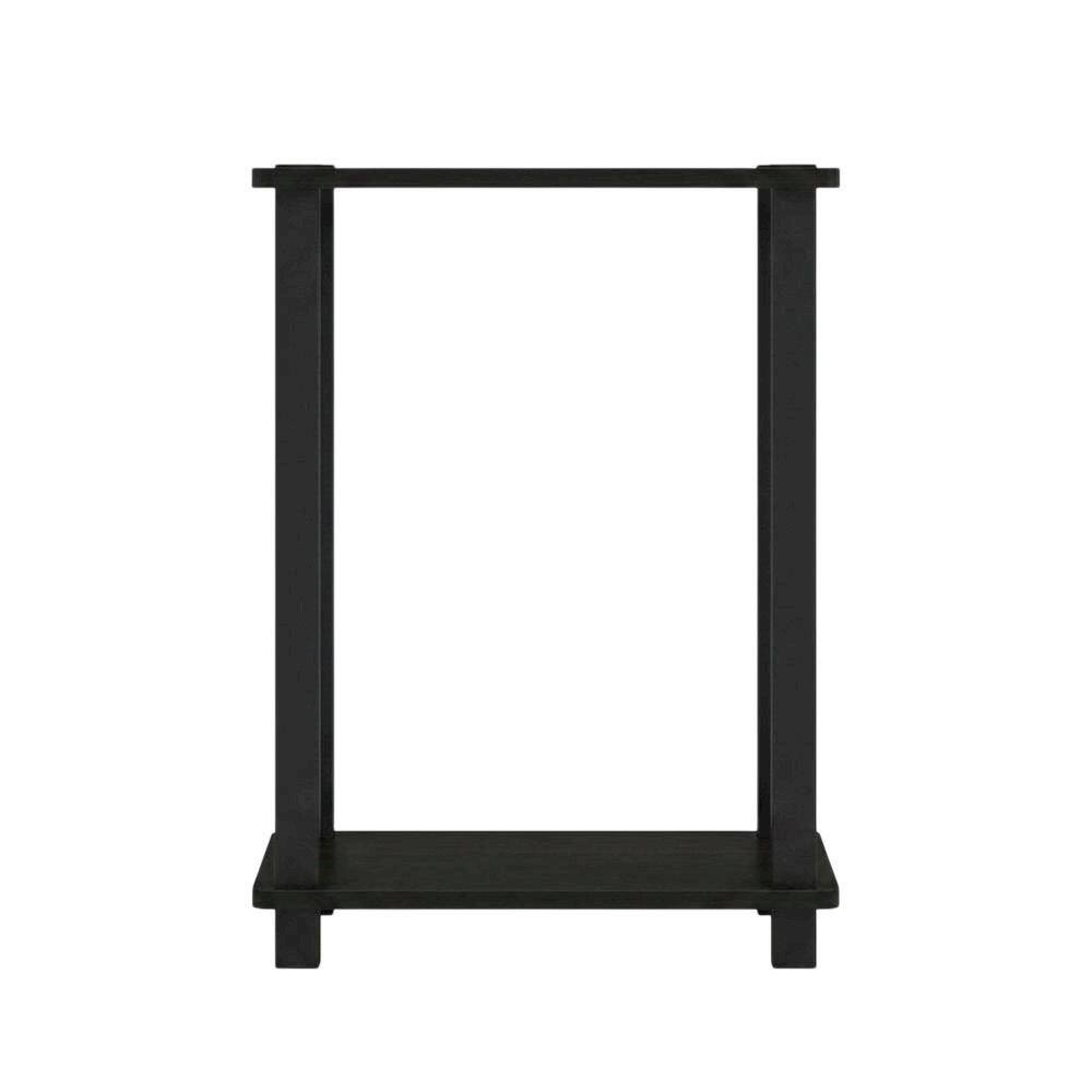 Back. FurniFact - Small Espresso/Black End Table for Compact Living Spaces - Espresso/Black.