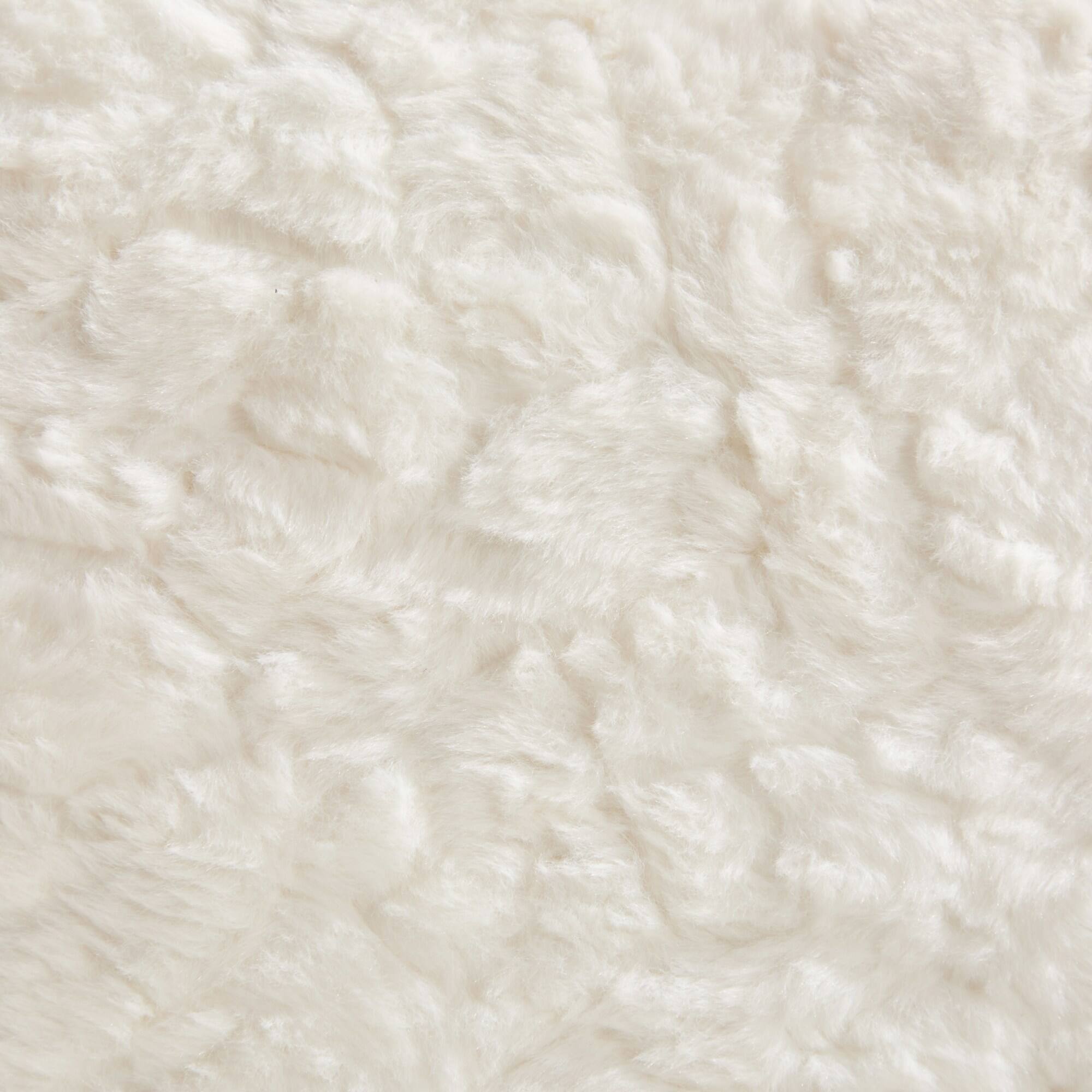 Alt View 6. GOODSILO - Extra Wide Plush Faux Fur Office Chair with Adjustable Height and 360-Degree Swivel for Home Workspace - Cream.