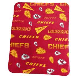 Logo Brands - Kansas City Chiefs 50" x 60" Classic Fleece Blanket - Multicolor