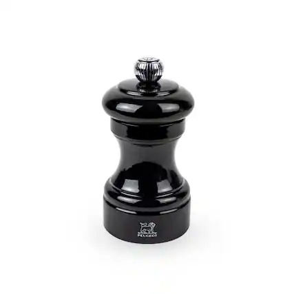 Front. Peugeot - Peugeot Bistro 4-In Pepper Mill, Adjustable Stainless Steel Grinder - Black (Pre-Filled) - Black.