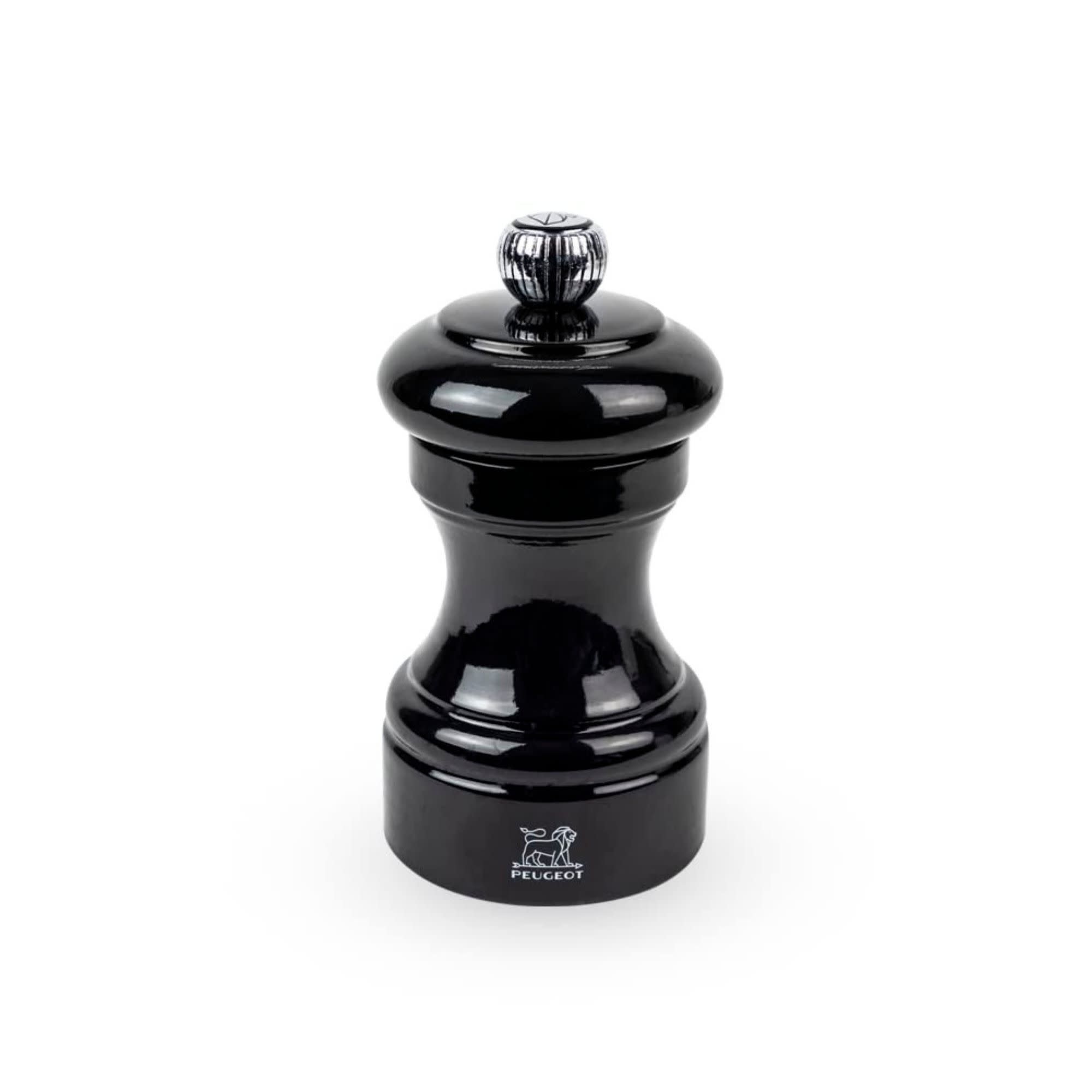 Front. Peugeot - Peugeot Bistro 4-In Pepper Mill, Adjustable Stainless Steel Grinder - Black (Pre-Filled) - Black.