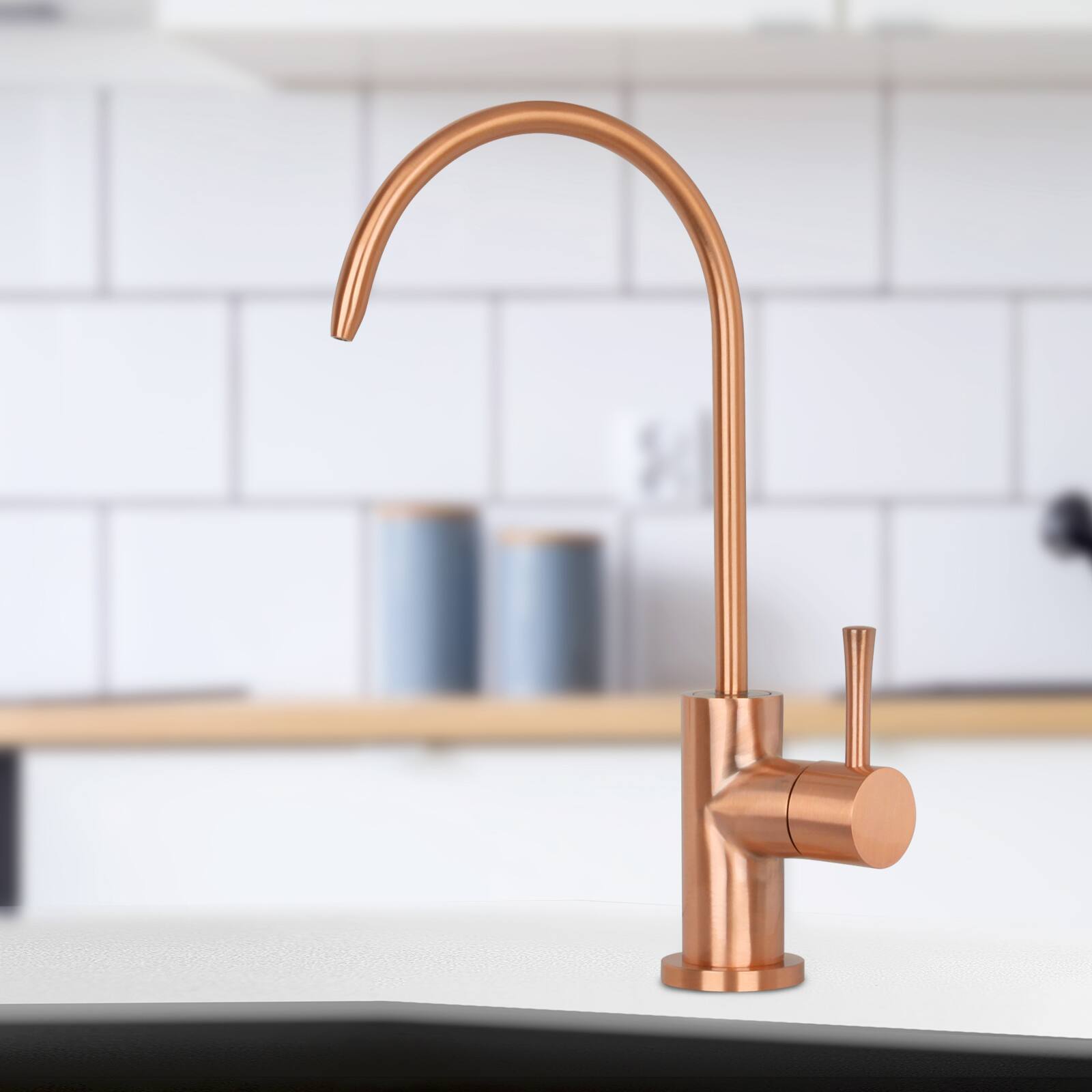Alt View 7. Akicon - Akicon Solid Brass One-Handle Kitchen Drinking Water Filter Faucet in Copper - Copper.