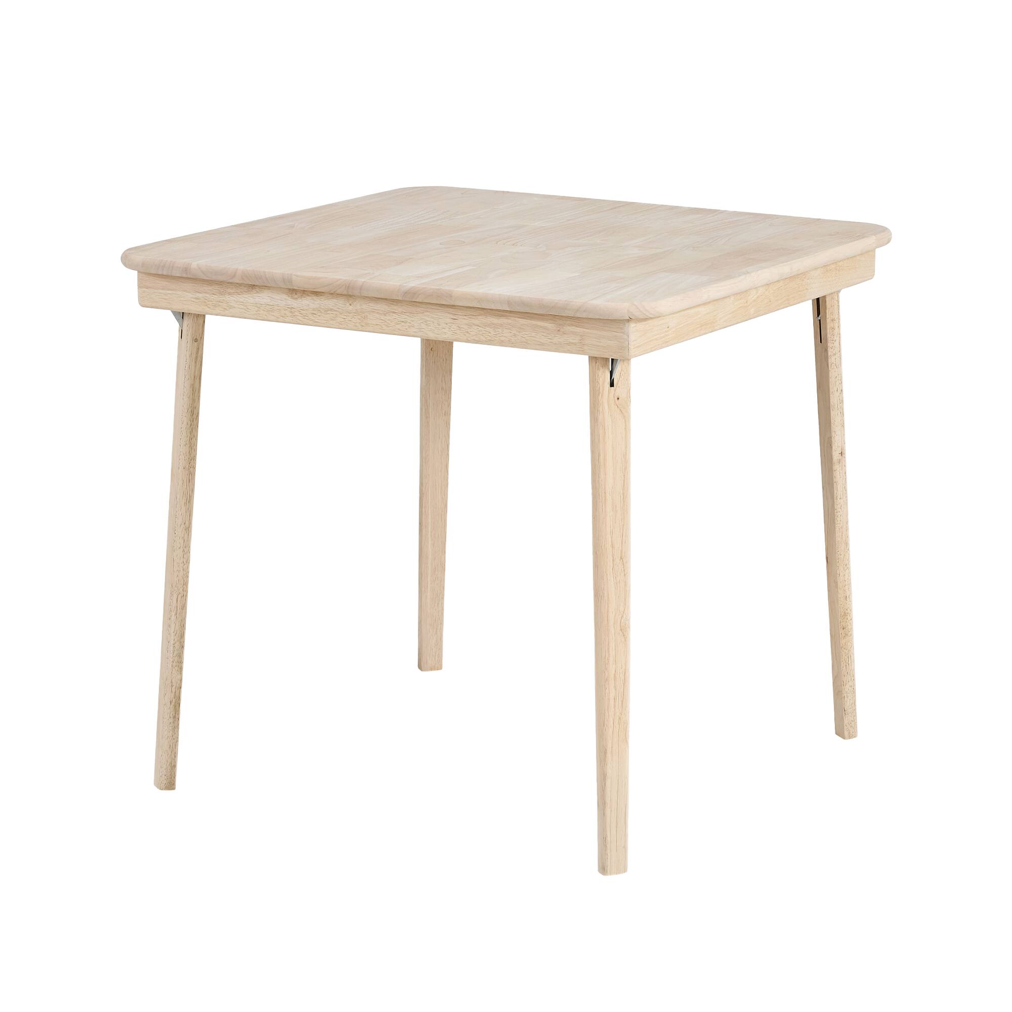 Alt View 1. Stakmore - Stakmore Classic Straight Edge Solid Wood Folding Card Table, Unfinished Frame - Unfinished.