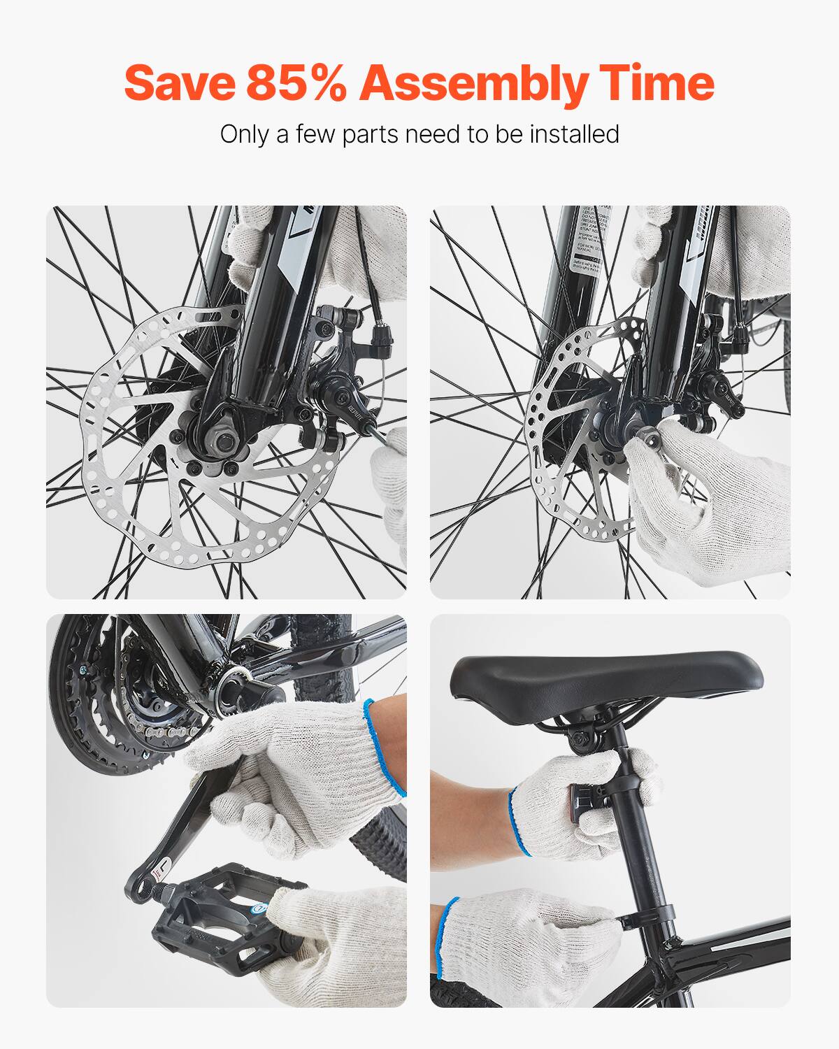 Save 85% Assembly Time
Only a few parts need to be installed