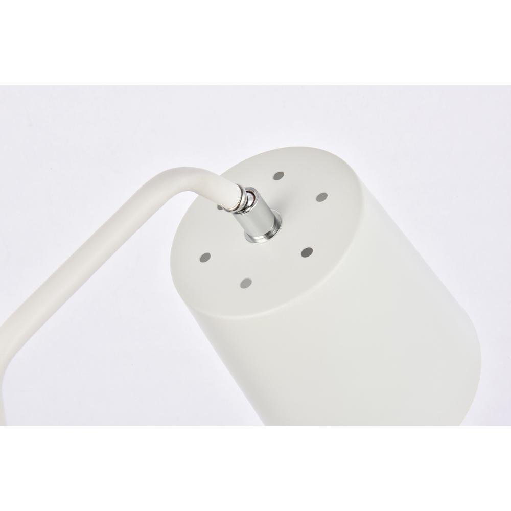 Alt View 6. Living District - Leroy 1 light white table lamp - White.