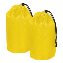 Unique Bargains - Stuff Sack, Portable Waterproof Ultralight Drawstring Dry Bag w/ Toggle, 5x10in, 2pcs for Backpacking/Camping - Yellow