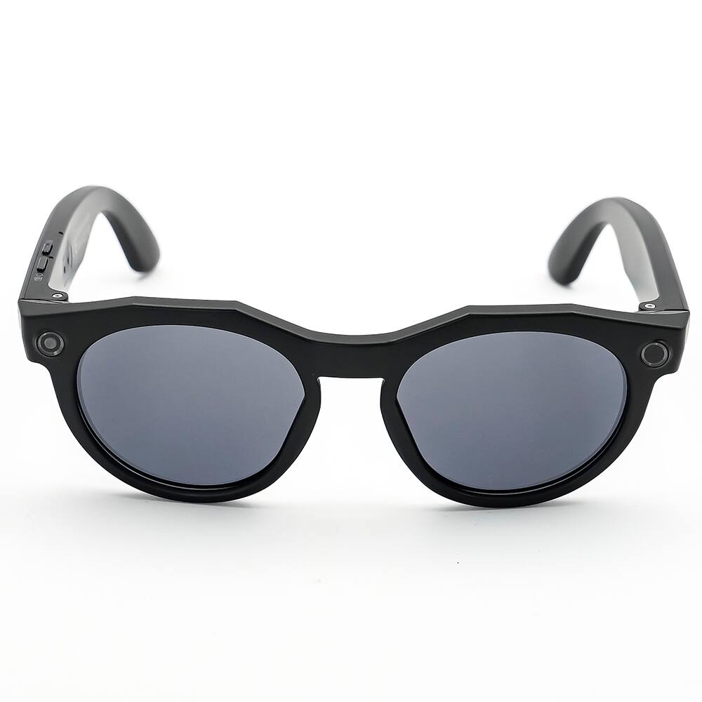 Front. Loheer - Loheer Smart AI Camera Glasses with 8MP Sony Camera, 1080P Video, AI Translation, Bluetooth, Wi-Fi - Black - Black.