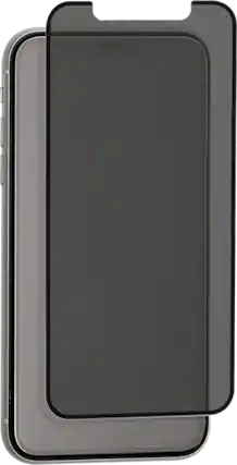Front. BodyGuardz - BodyGuardz SpyGlass Privacy Edge Antimicrobial Tempered Glass Screen Protector - iPhone 11 Pro Max /XS Max - Clear.
