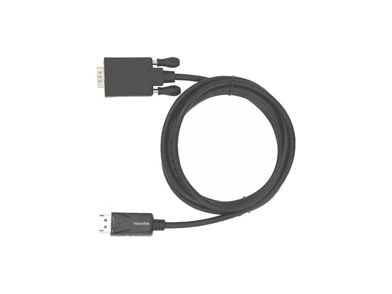 Alt View 2. Visiontek - VisionTek 901216 DisplayPort to VGA 6ft.(2 Meter) Cable (M/M).