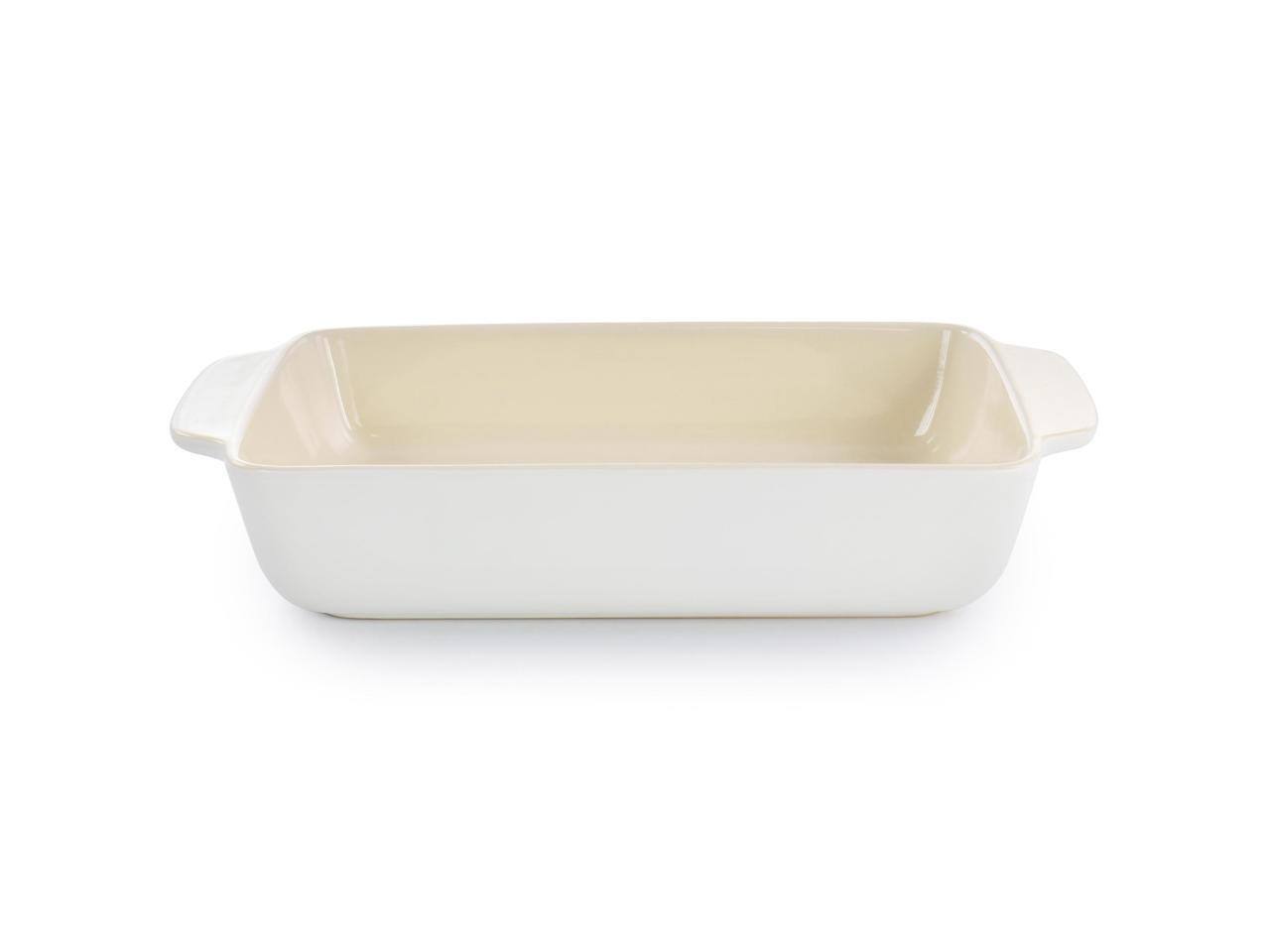 Alt View 1. Crockpot - Crockpot Artisan 4 Quart Rectangular Stoneware Bake Pan in Cream - Cream.