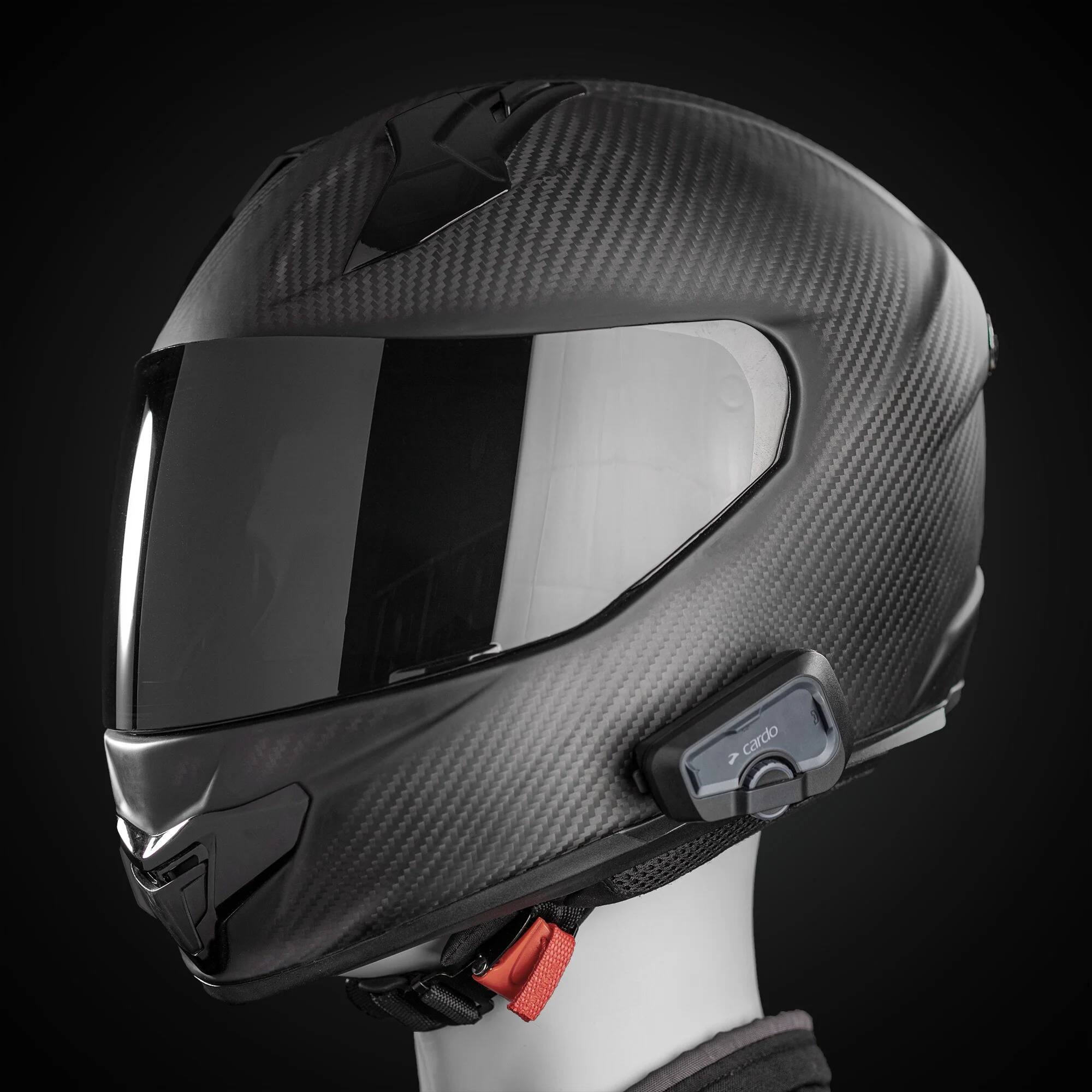 Angle. Cardo Systems - Freecom 4X Motorcycle 2-Way Helmet Bluetooth Communication System Headset Single - Black.