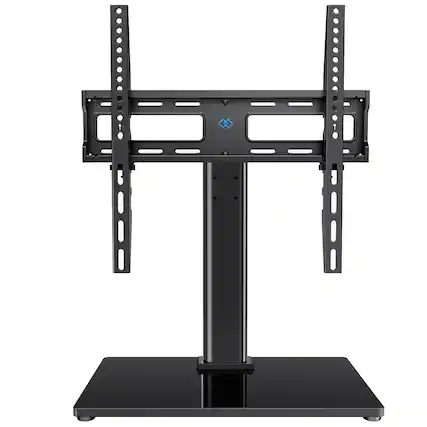 Front. Hanke - Universal Swivel Tv Stand For 32-55 Lcd Led Tvs Height Adjustable Television Mount With Tempered Glass Base... - Swivel.