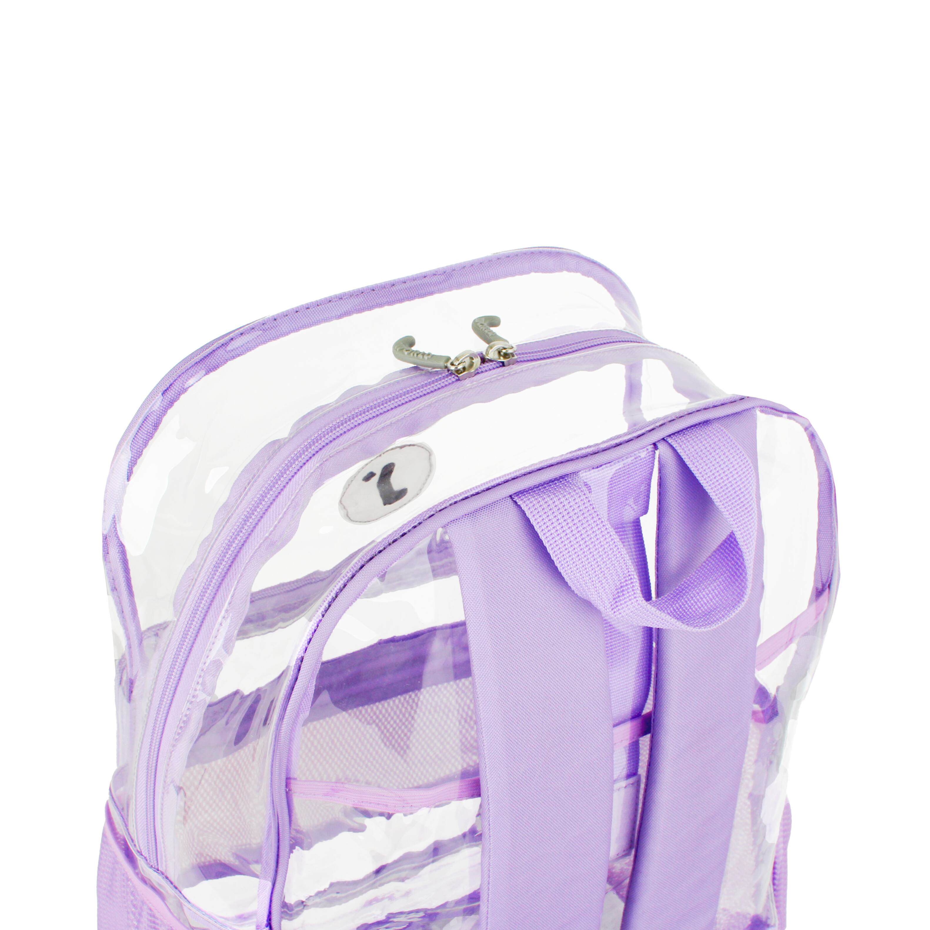 Alt View 1. J World - J World Unisex Clear 17" Laptop Backpack, Clear - DIGITAL LAVENDER.