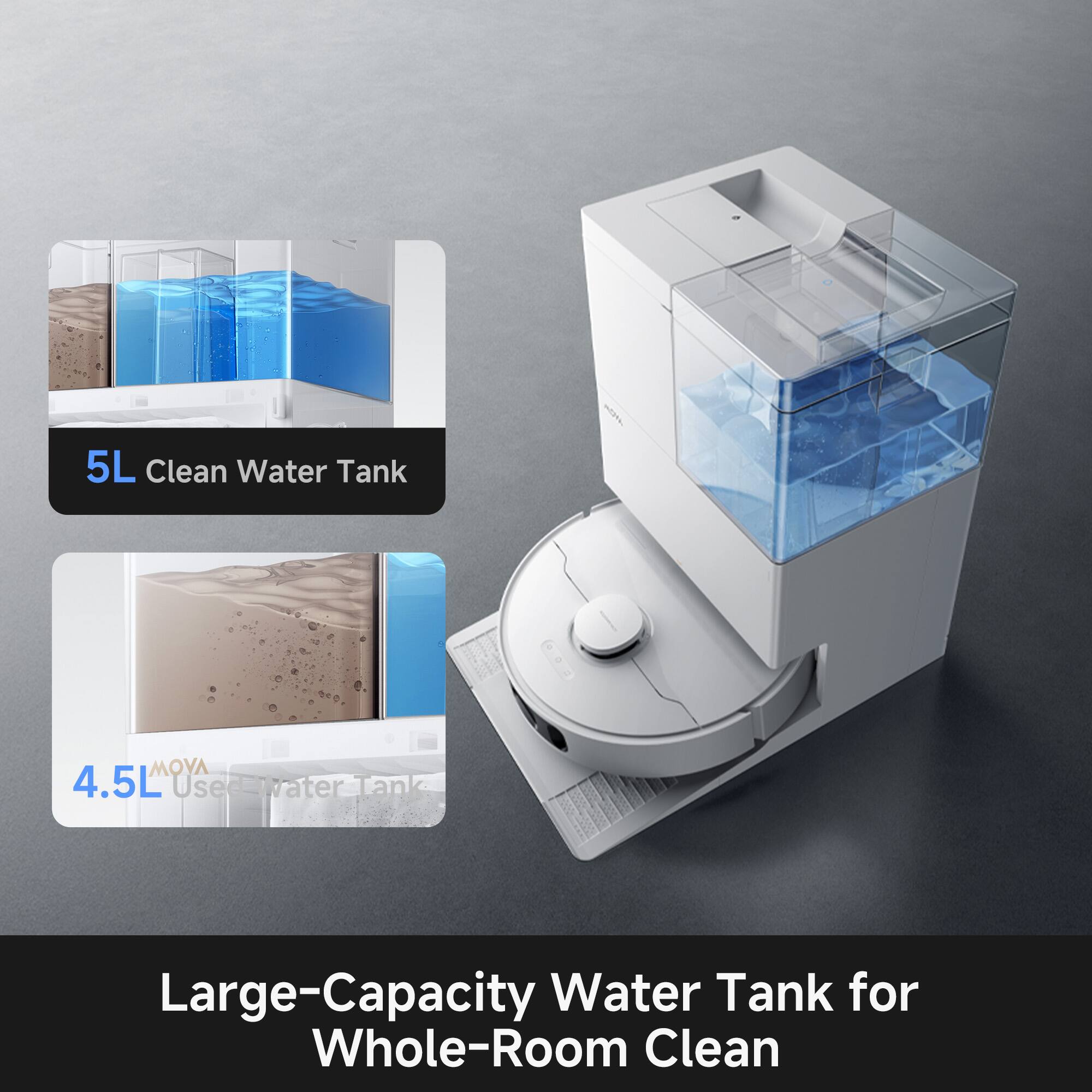 5L Clean Water Tank MOYA 4.5L Use Water Tank Large-Capacity Water Tank for Whole-Room Clean