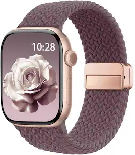 Core Tech - Braided Stretchy Magnetic Watch Band for Apple Watch 38/40/41/42mm - Violet Smoke