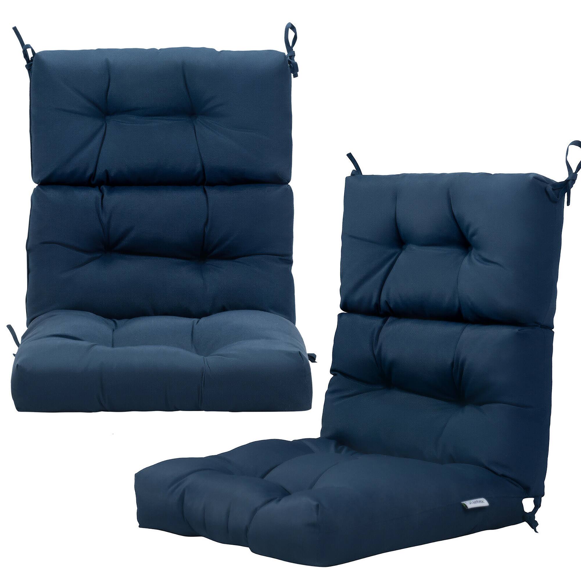 Alt View 9. Costway - Costway 22"x44" Back Chair Cushion Tufted Pillow Patio Seating Pad - Blue.