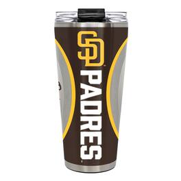 Great American Products - San Diego Padres 32oz. Big Slim Game Ball Travel Tumbler - White