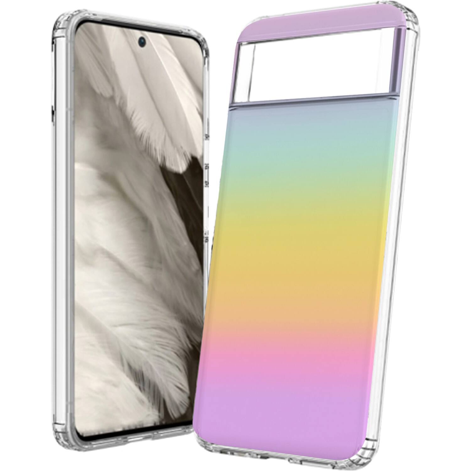 Alt View 11. SaharaCase - Hybrid-Flex Hard Shell Series Case for Google Pixel 8 - Transparent Gradient.